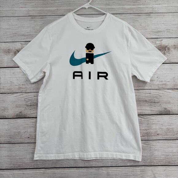 Nike Shirt Mens Large White Air Swoosh Cartoon Logo Graphic Tee CI2182-100 - Picture 1 of 8